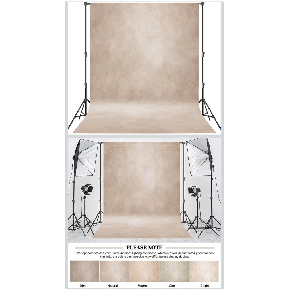 Haboke Photography Backdrop Neutral Tan Beige Textured Studio Background New